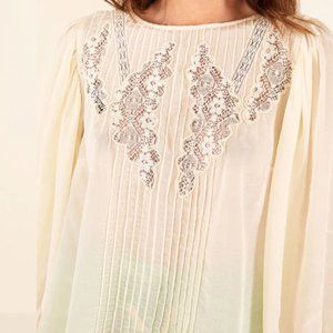 NWT Farm Rio Off White Lace Blouse